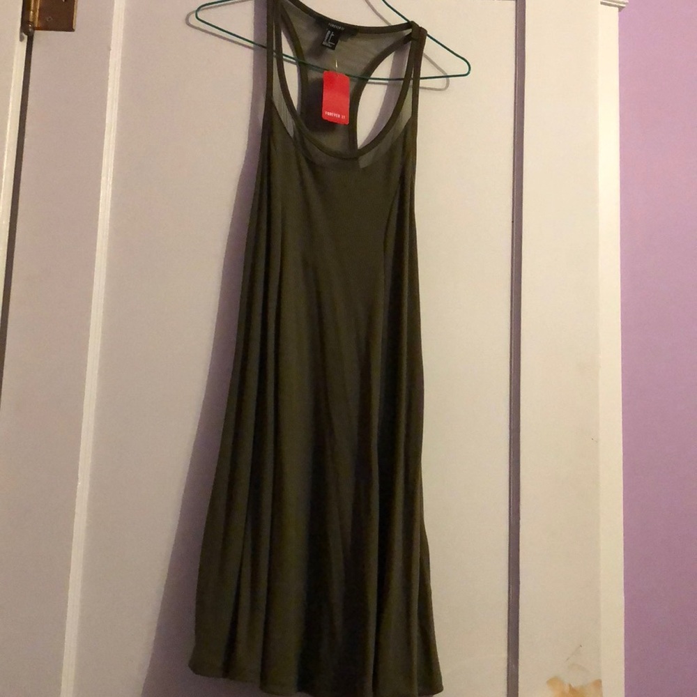 Forever 21 short olive green dress